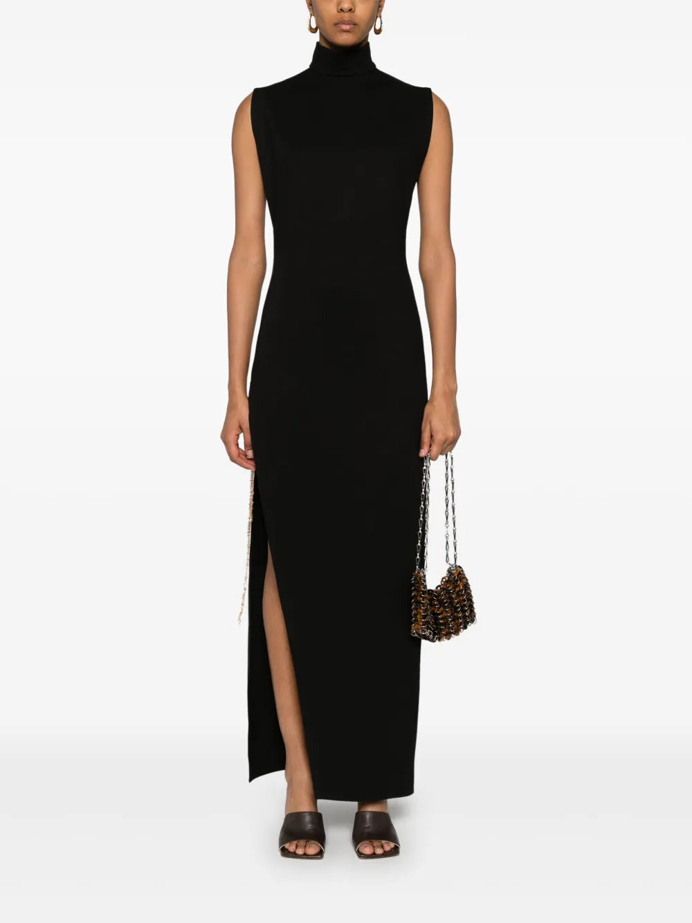 Metallic-Ring Maxi Dress