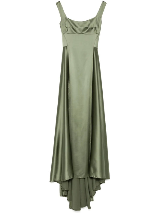 V-Back Satin Gown