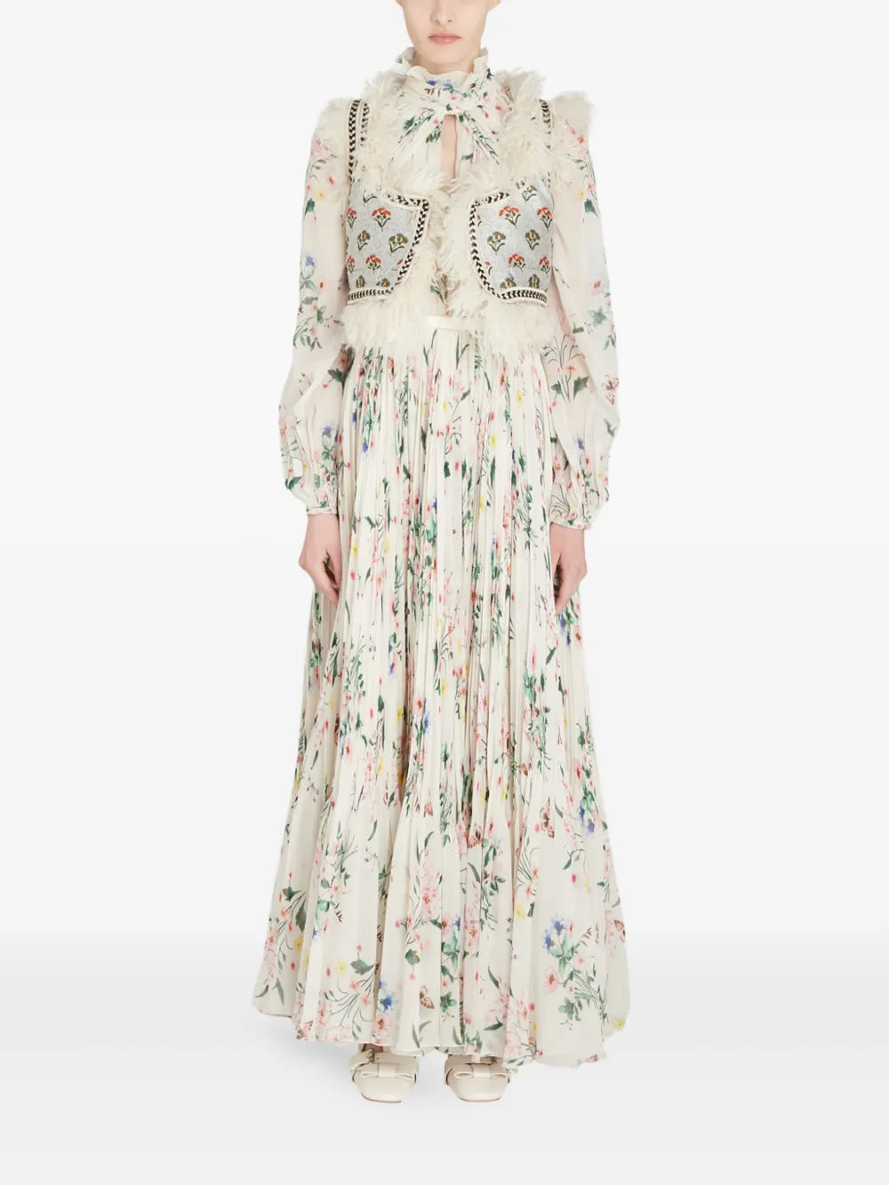Botanical Draped Dress