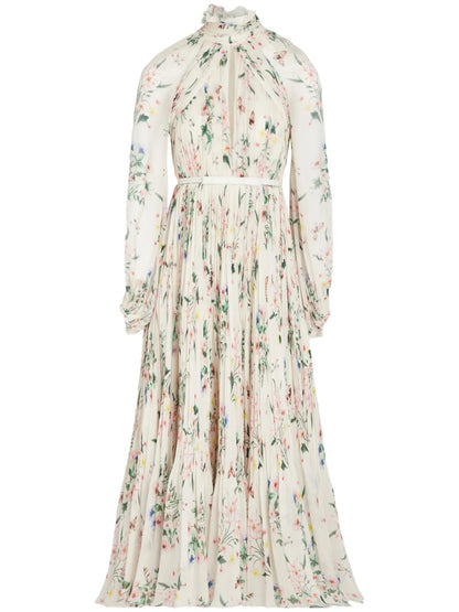 Botanical Draped Dress