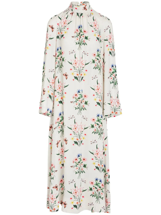 Floral-Print Midi-Dress