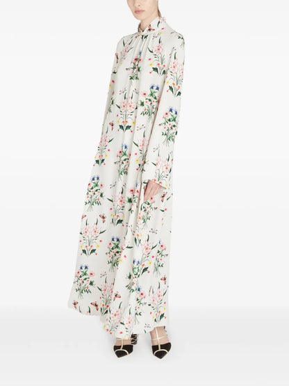 Floral-Print Midi-Dress