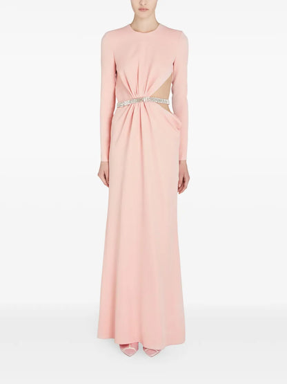 Rhinestone Embellished Long Dress