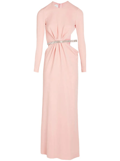 Rhinestone Embellished Long Dress