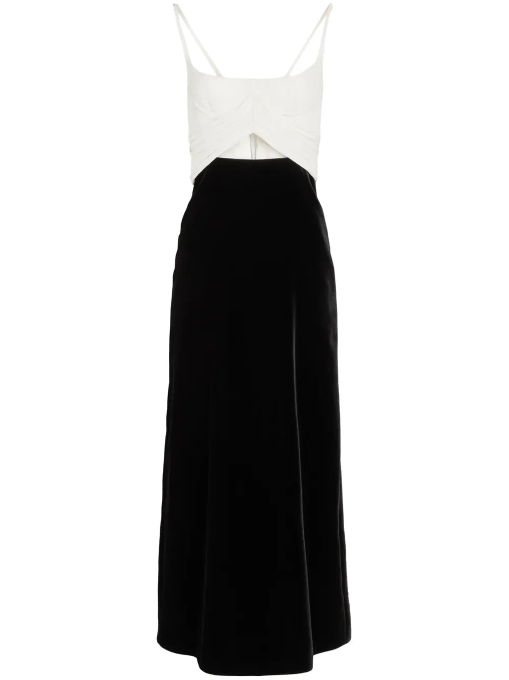 Two-Tone Velvet Dress