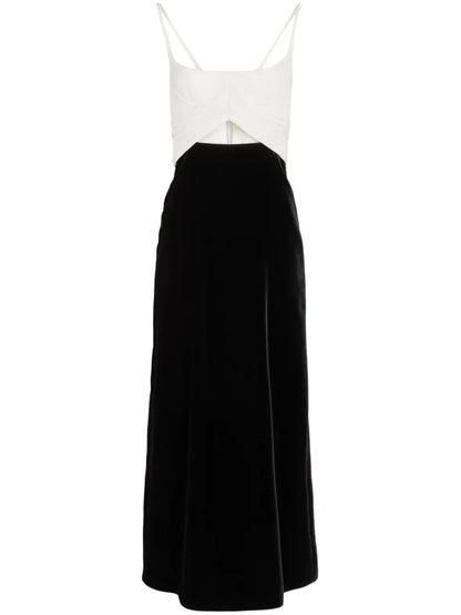 Two-Tone Velvet Dress