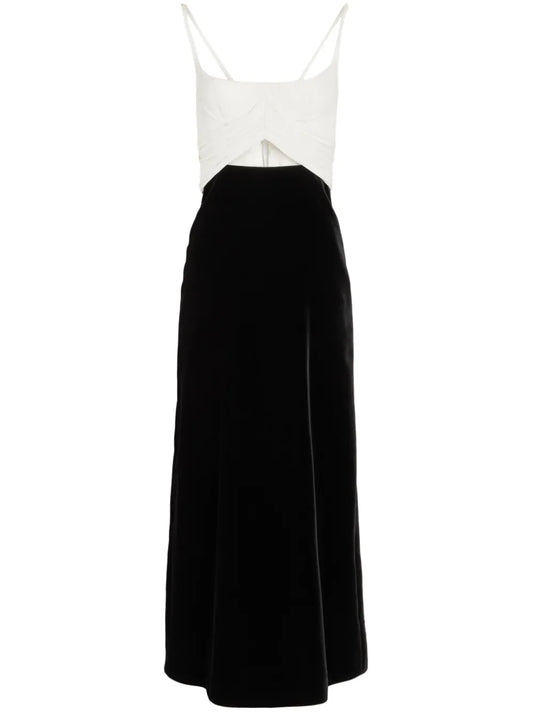 Two-Tone Velvet Dress