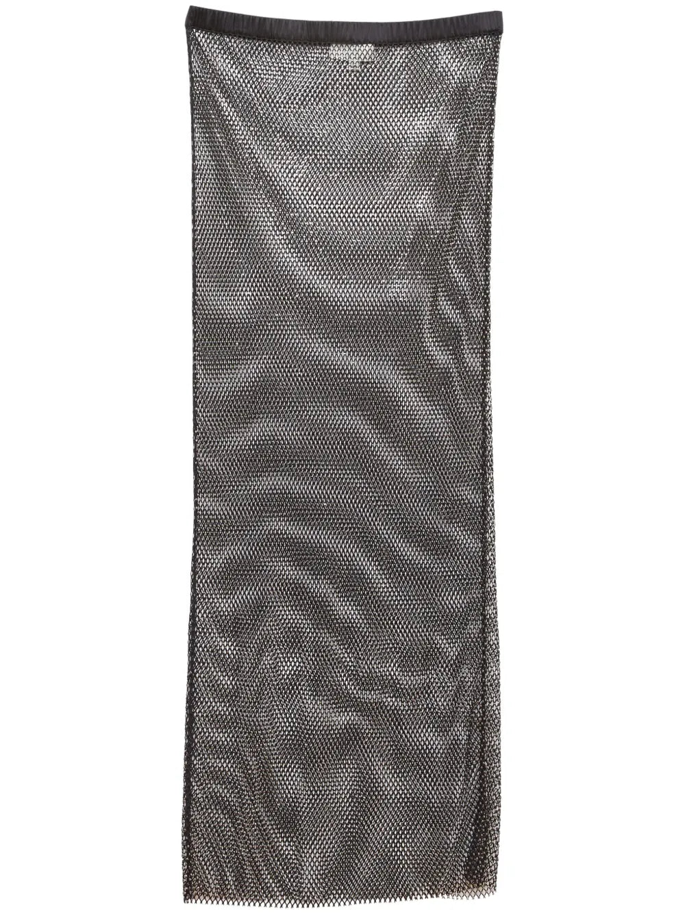 Embellished Fishnet Maxi Skirt