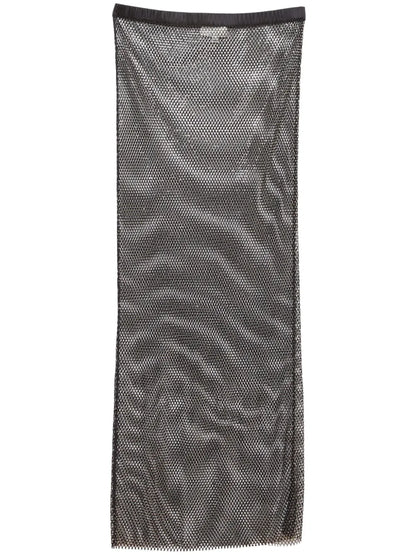 Embellished Fishnet Maxi Skirt