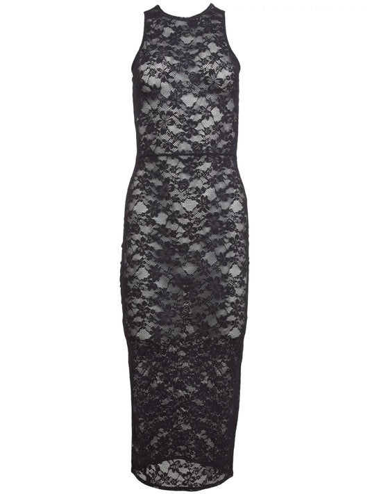 Le Stretch Lace Racer Tank Dress