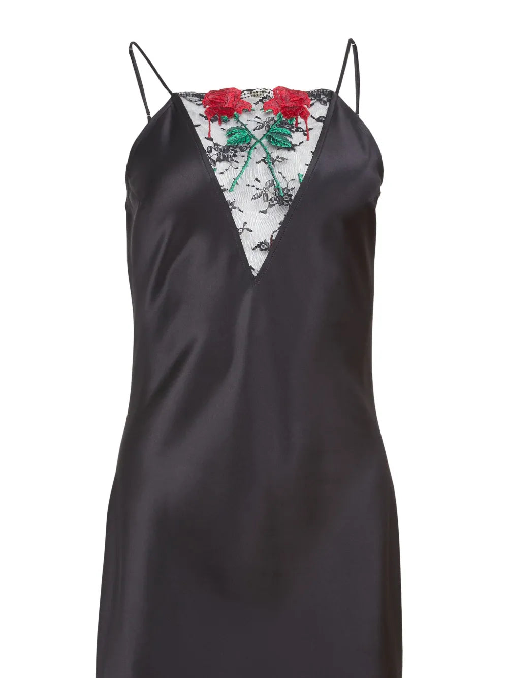 Vampire Rose Embroidered Slip Dress