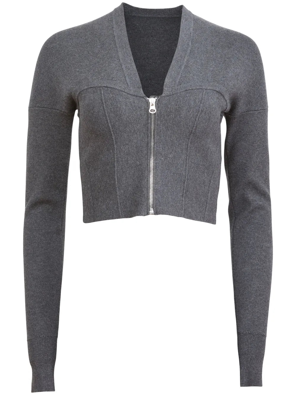 Zip-Up Bustier Cardigan
