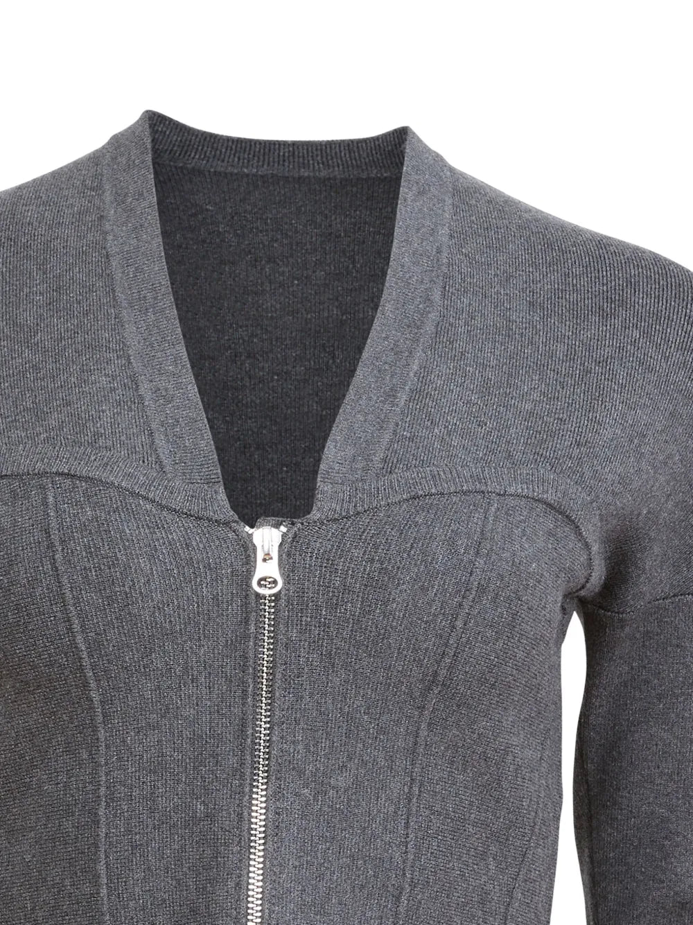 Zip-Up Bustier Cardigan