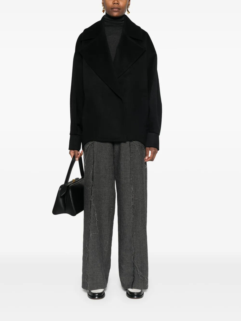 Double-Breasted Caban Coat