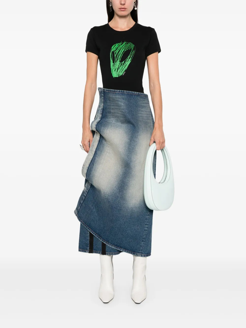 Alien Head-Print T-Shirt
