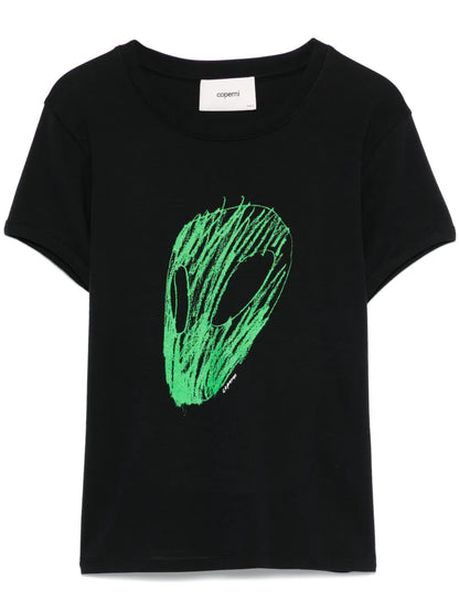 Alien Head-Print T-Shirt