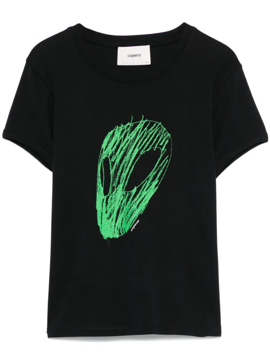 Alien Head-Print T-Shirt
