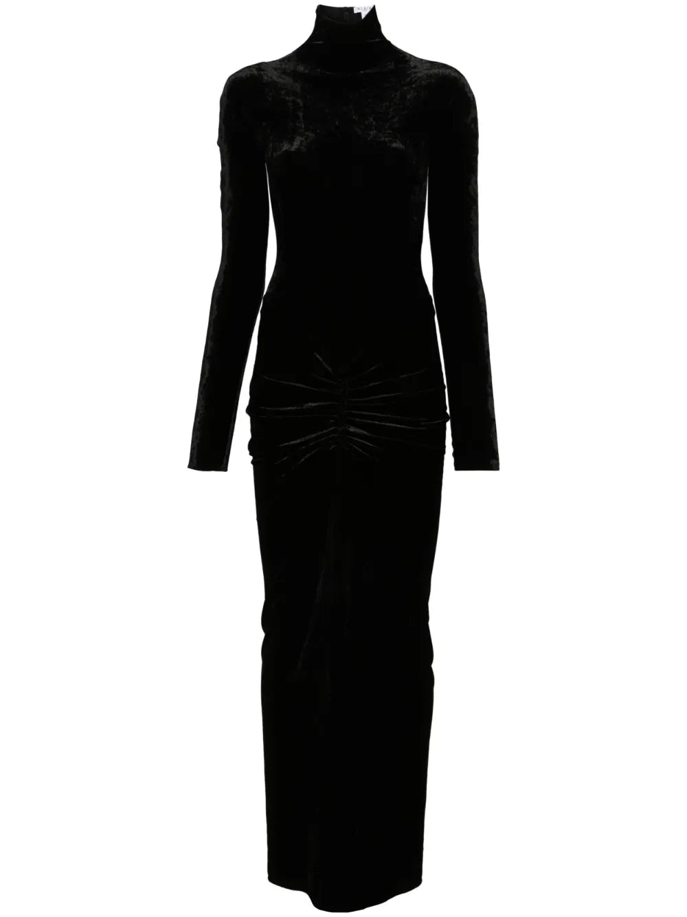 Velvet Draped Maxi Dress