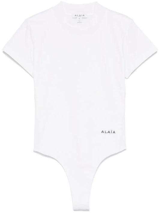 Logo-Embroidered Bodysuit