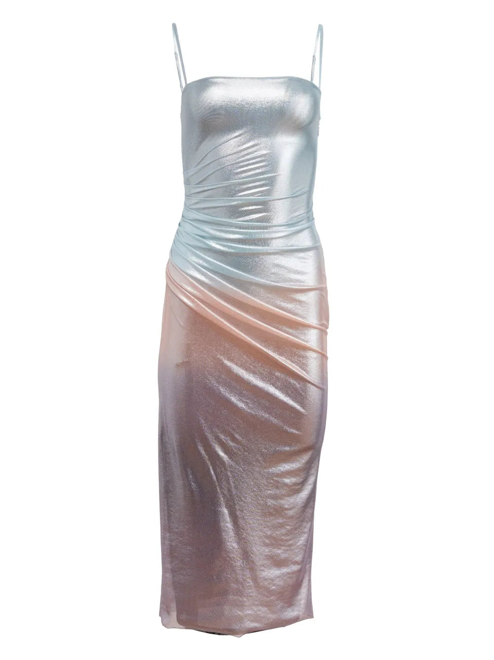 Ombré-Effect Metallic Dress