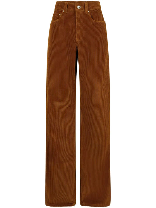 Wide-Leg Corduroy Trousers