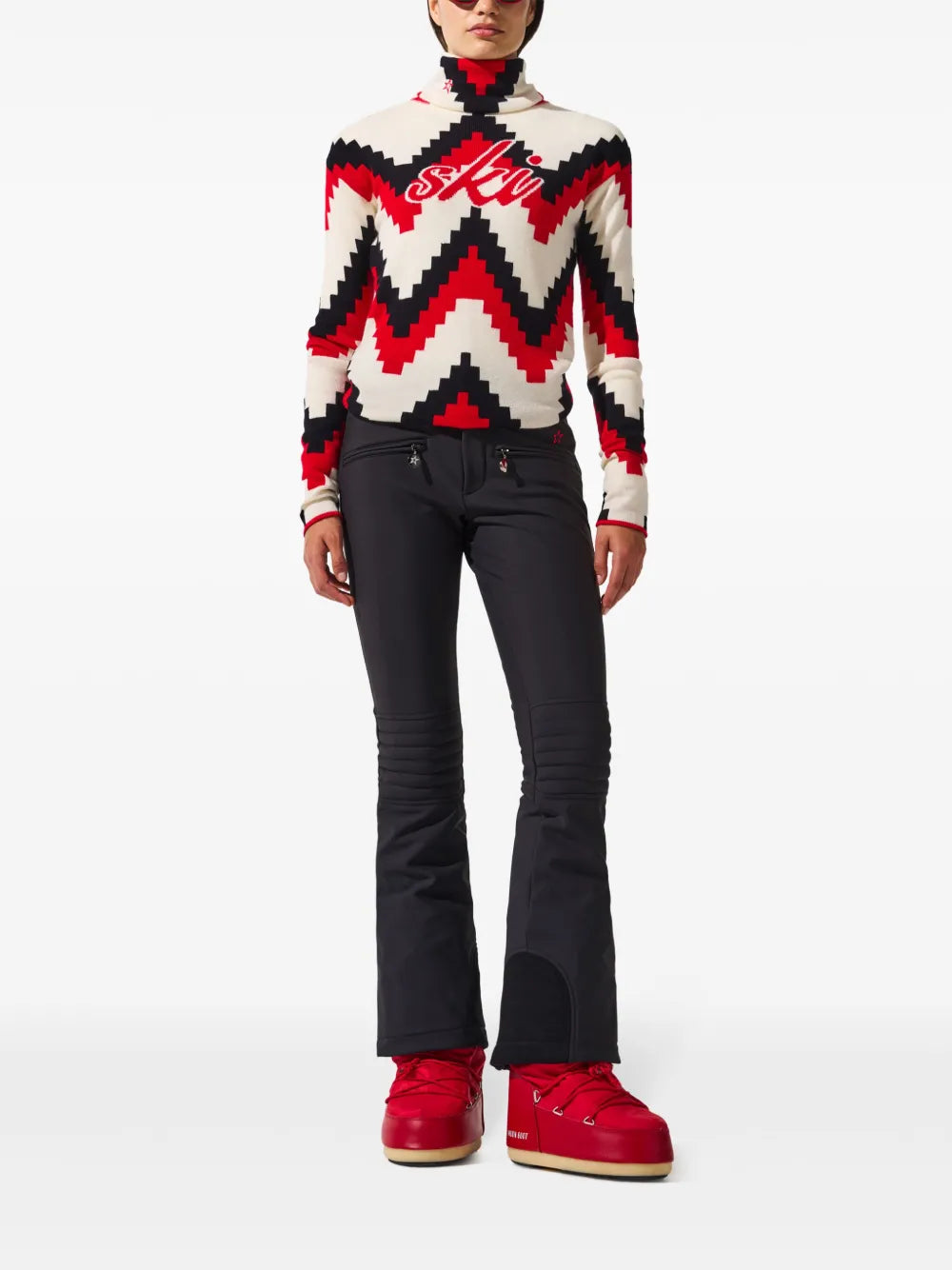 Chevron Roll-Neck Jumper