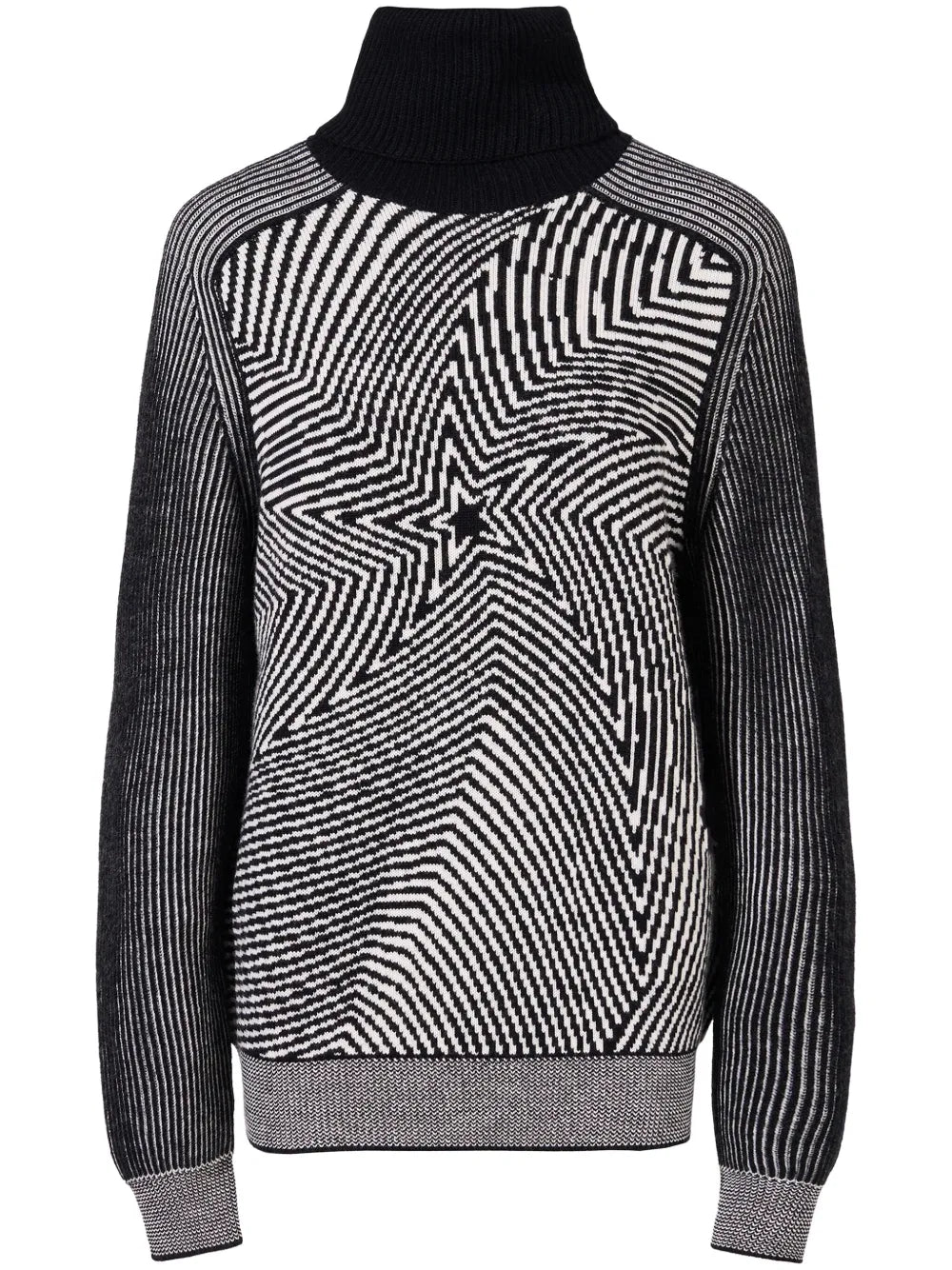 Wavy Star Roll-Neck Jumper