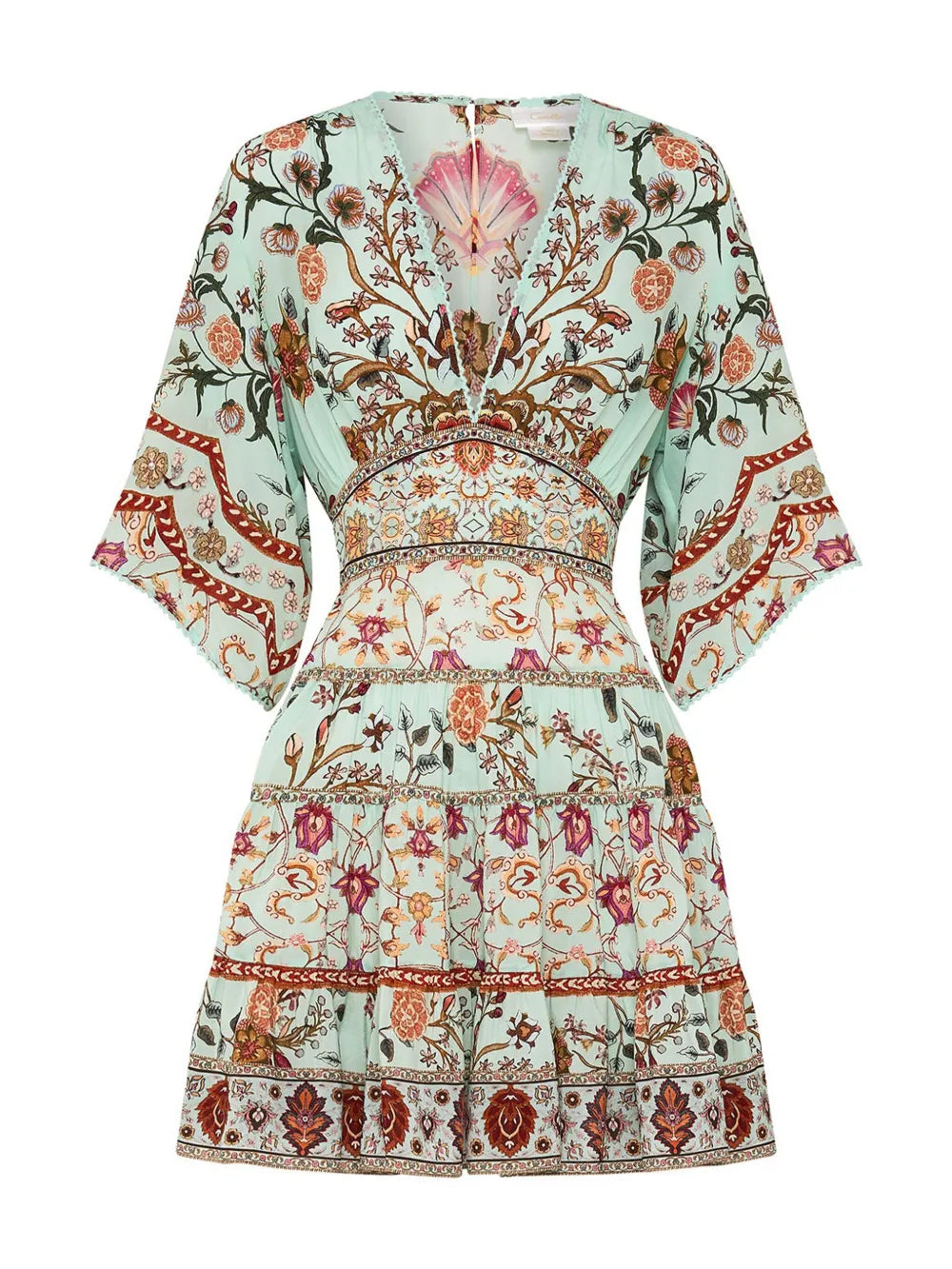 Printed Tiered Mini Dress