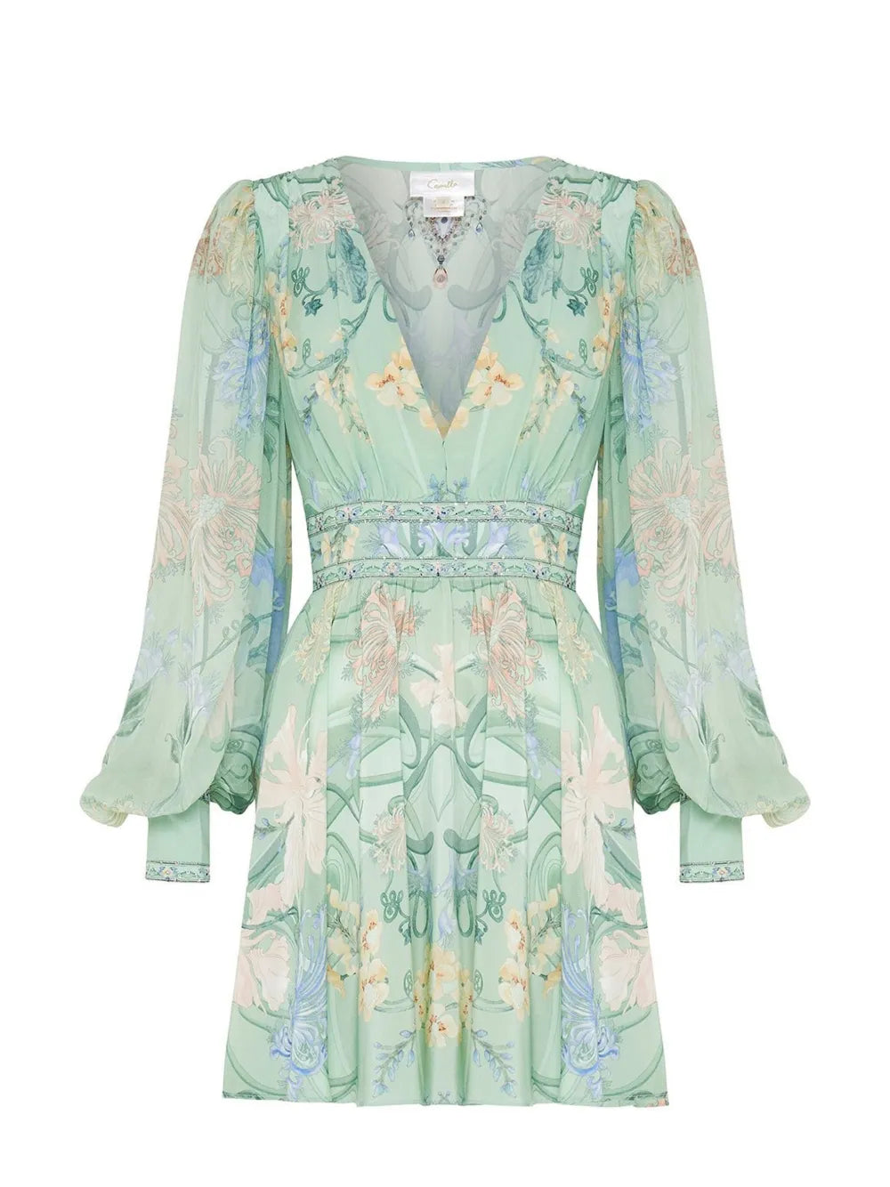 Printed Silk Mini Dress