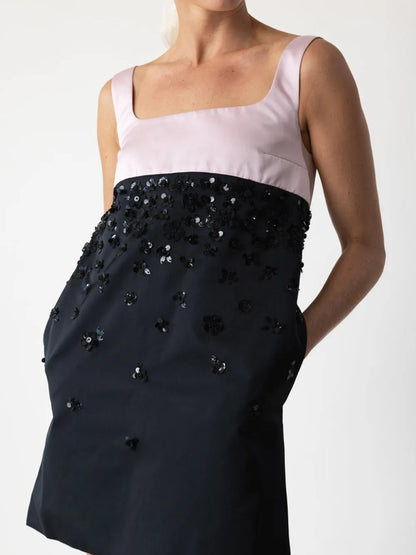 Sequin-Embellished Mini Dress