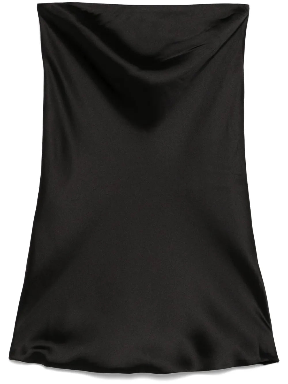 Bias-Cut Strapless Mini Dress