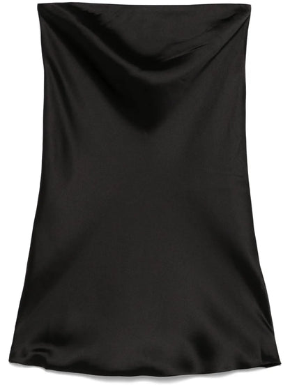 Bias-Cut Strapless Mini Dress