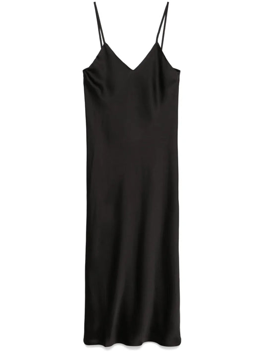 Bias-Cut Slip Midi Dress