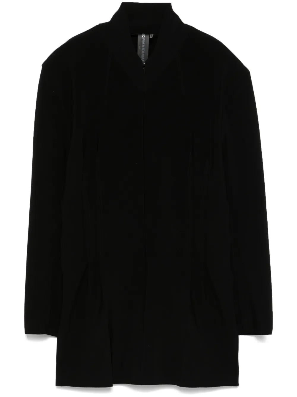 Shoulder-Pads Zip Mini Dress