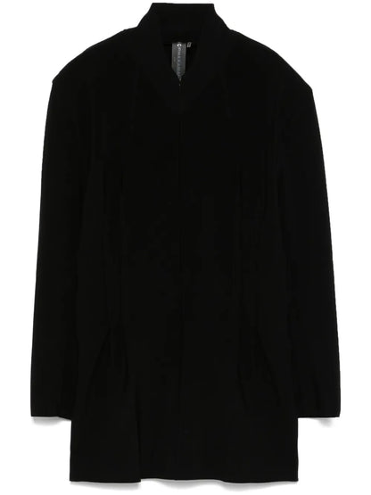Shoulder-Pads Zip Mini Dress