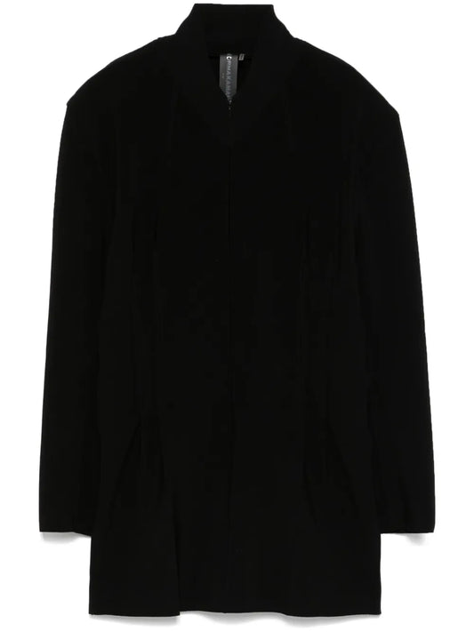 Shoulder-Pads Zip Mini Dress