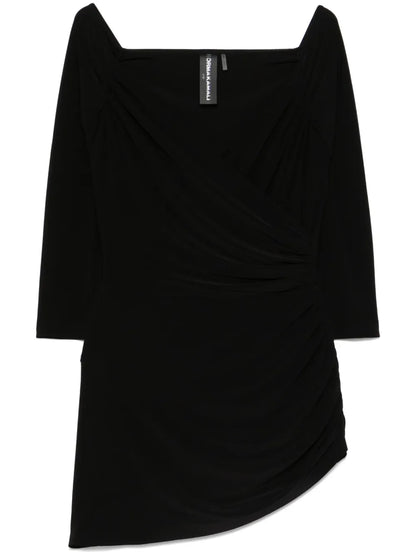 Draped Off-Shoulder Mini Dress