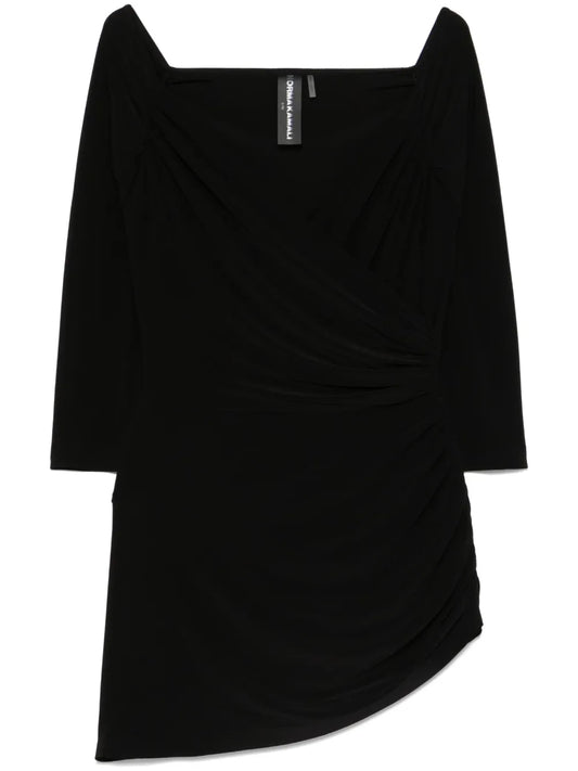 Draped Off-Shoulder Mini Dress