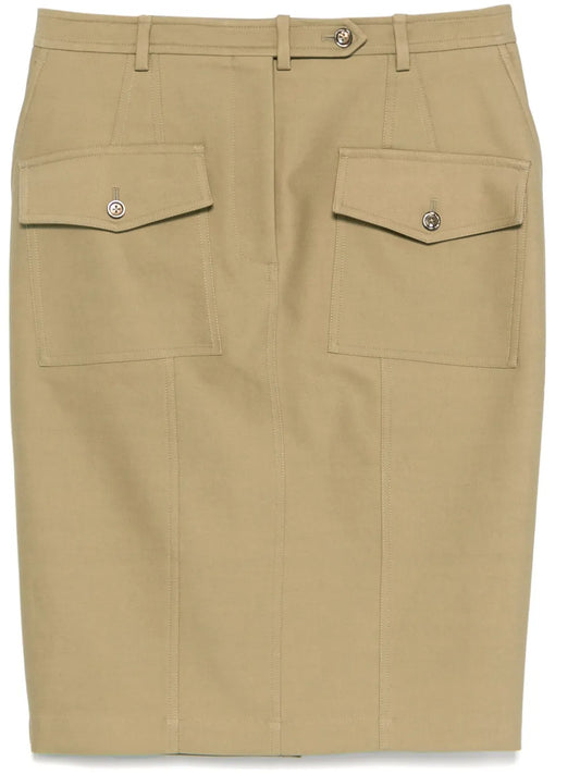 Twill Midi Skirt