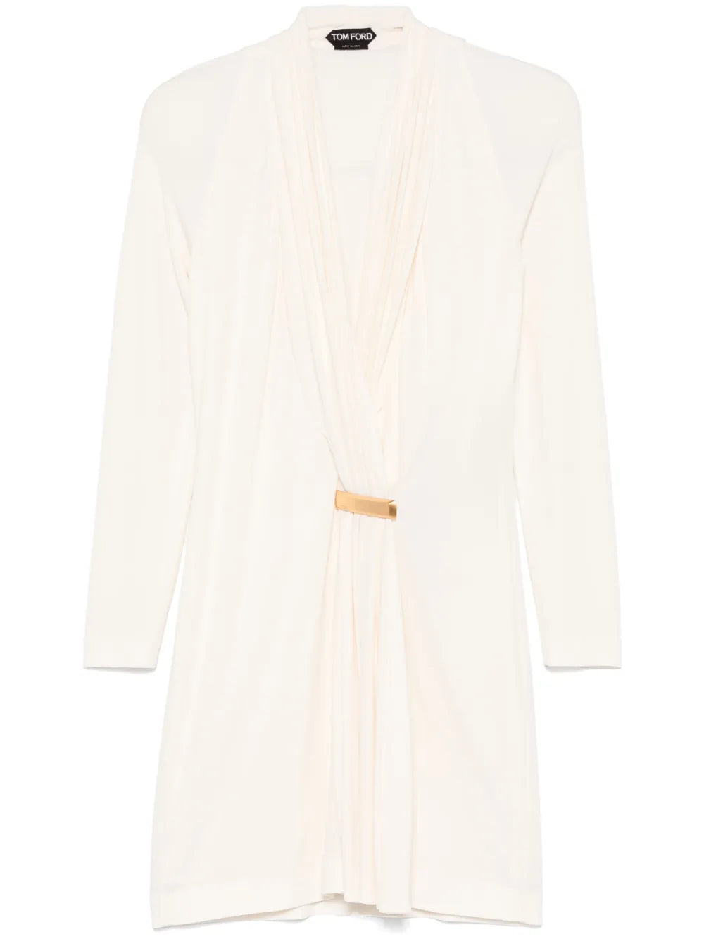 Bar-Detail V-Neck Mini Dress