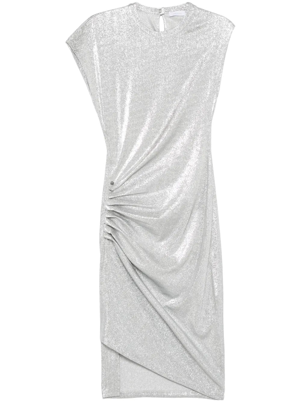 Draped Asymmetric Mini Dress