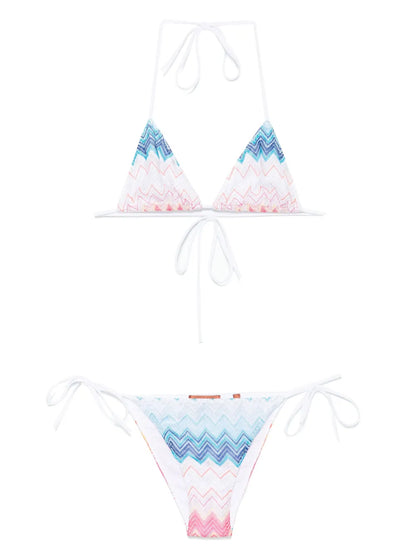 Zigzag Lurex Bikini Set