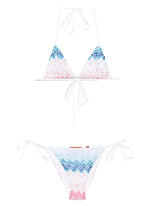 Zigzag Lurex Bikini Set
