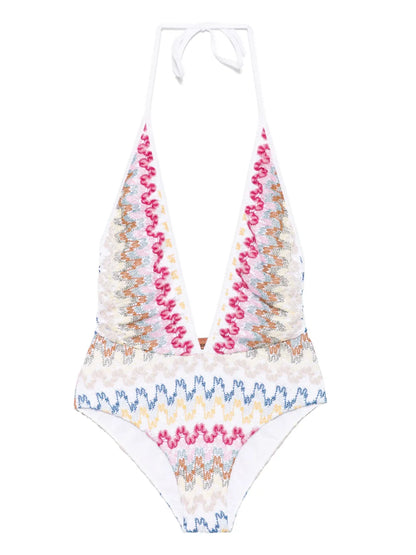 Zigzag-Woven Swimsuit