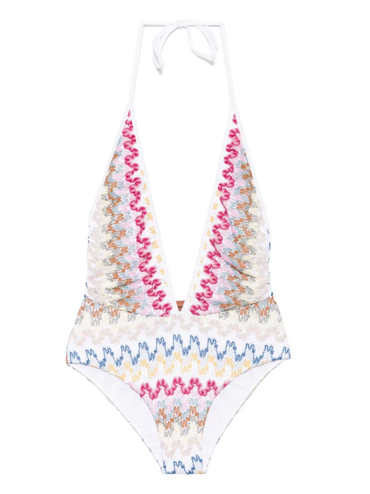Zigzag-Woven Swimsuit