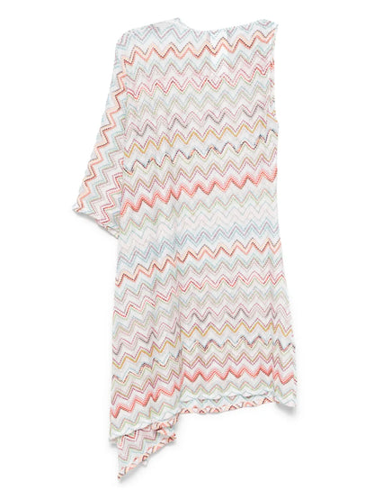 Striped Asymmetric Cover-Up