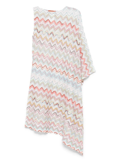Striped Asymmetric Cover-Up