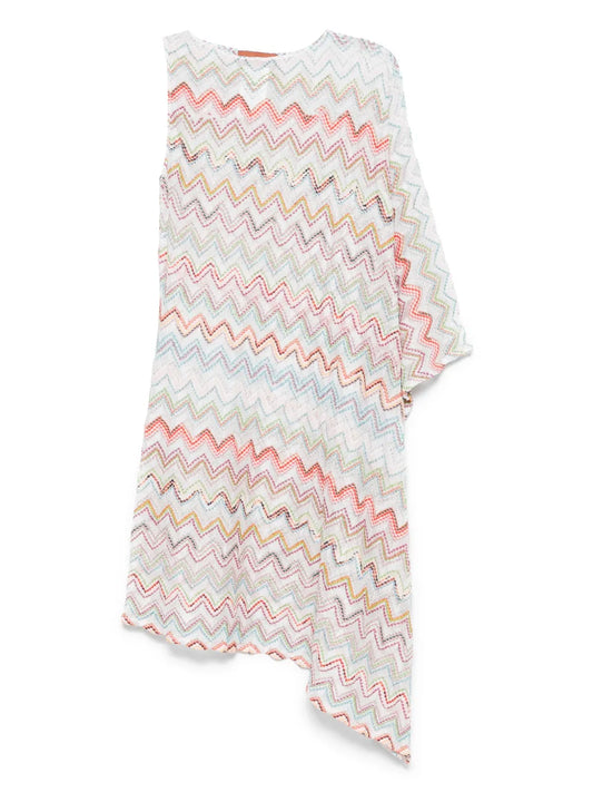 Striped Asymmetric Cover-Up
