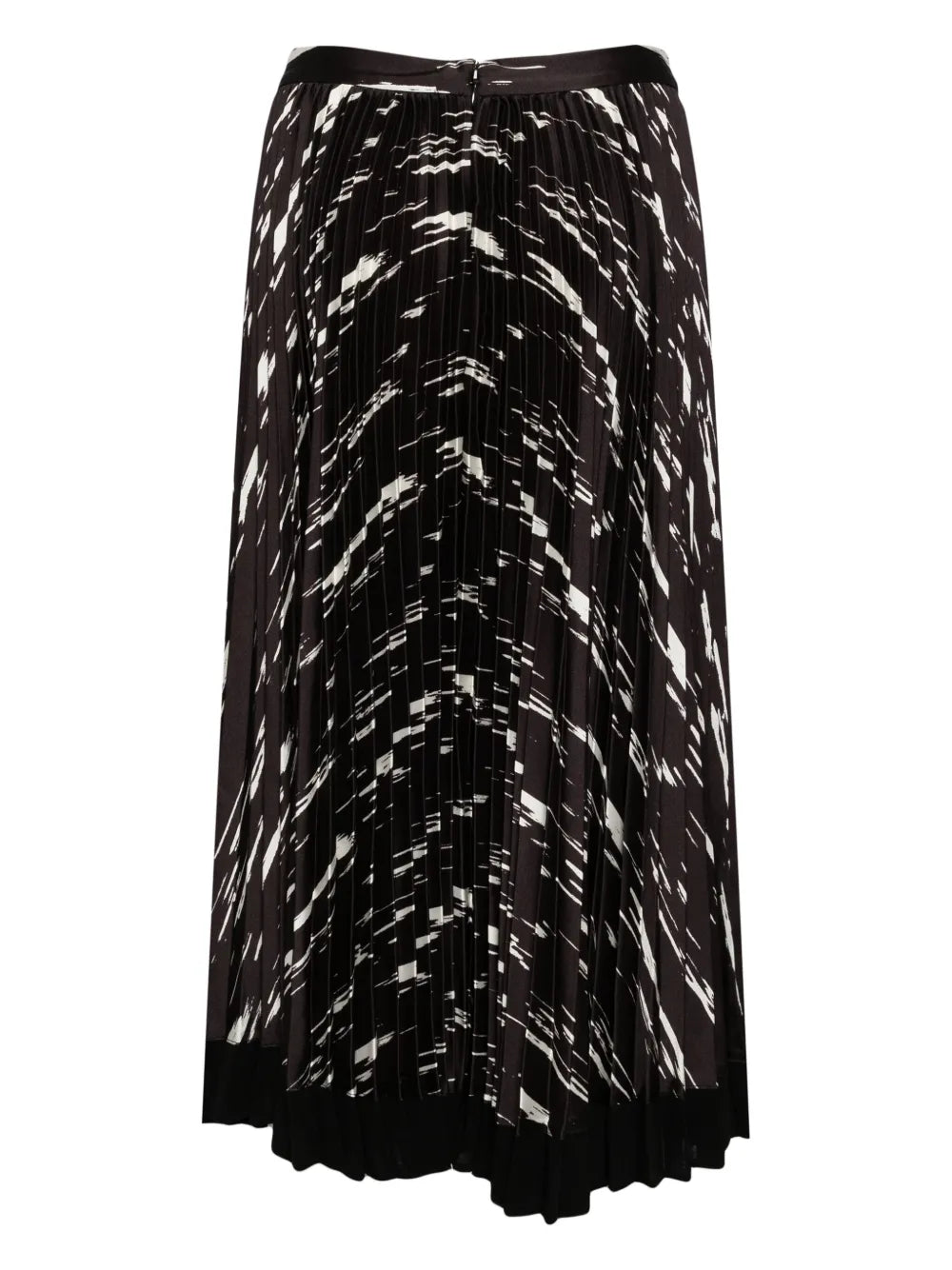 Abstract Wood Grain Pleated Skirt