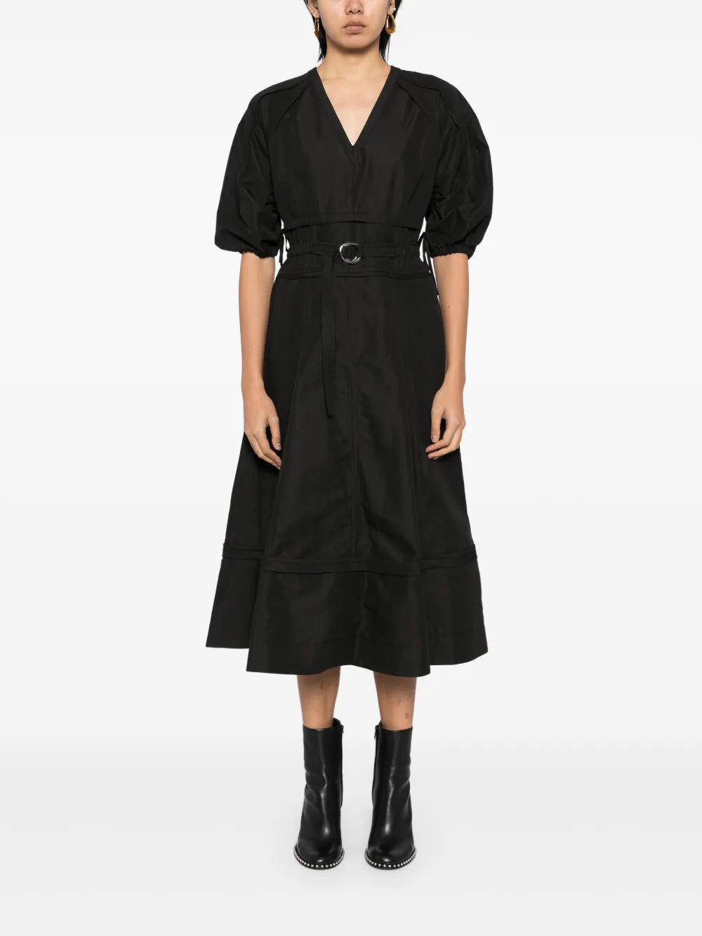Gathered Sleeves Dress